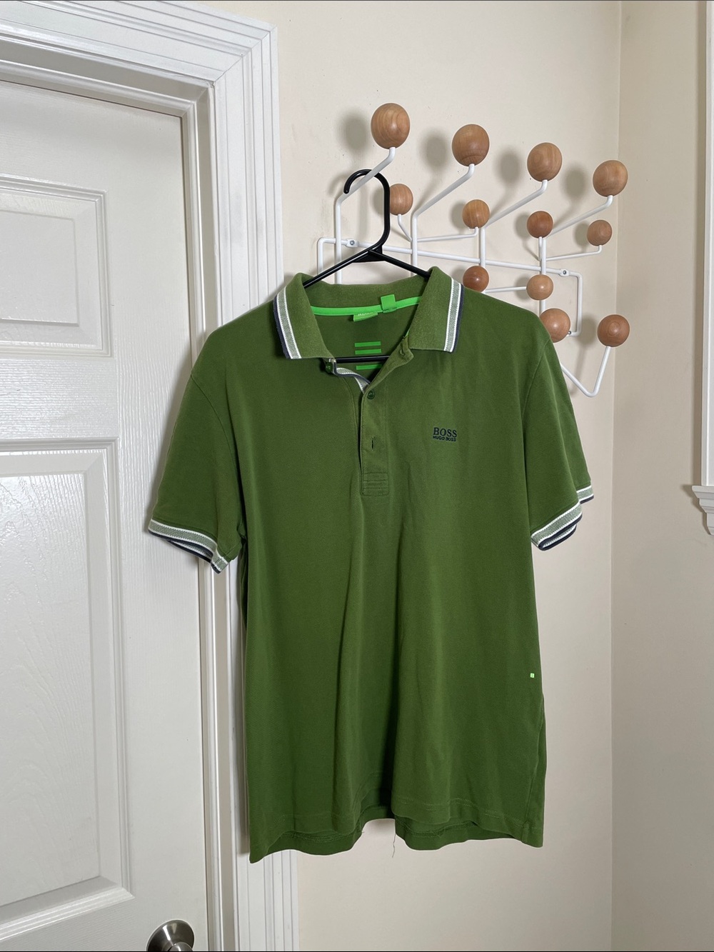 Hugo Boss - Preppy Short Sleeve Polo Shirt - Green - L